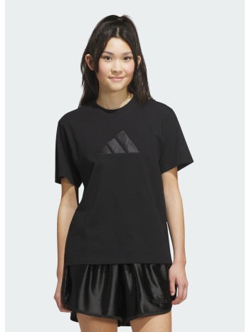 adidas satin‑filled logo graphic γυναικείο t‑shirt