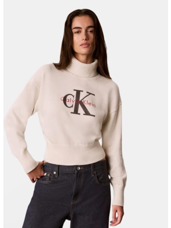 calvin klein w ls logo tneck pullover (9000293474_82711)
