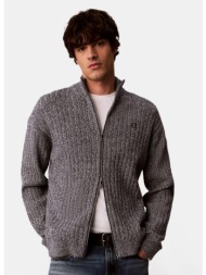 calvin klein heathered cotton zip ανδρική πλεκτή ζακέτα (9000293569_97776)