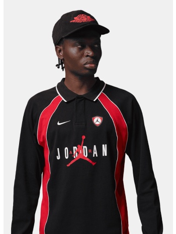 jordan flight ανδρική μακρυμάνικη μπλούζα polo