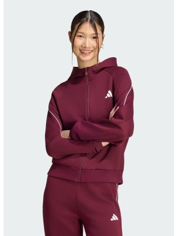 adidas sportswear stadium small logo full zip hoodie