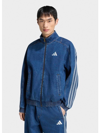 adidas sportswear stadium denim ανδρική denim ζακέτα