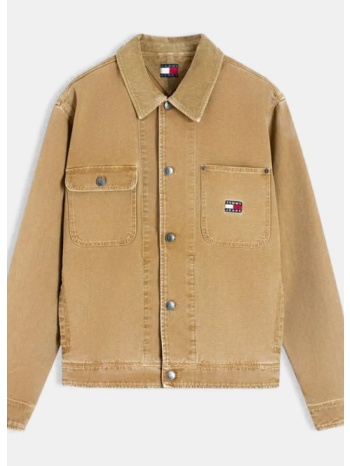 tommy jeans cord collar canvas ανδρικό overshirt