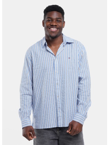 tommy jeans seersucker stripe ανδρικό πουκάμισο