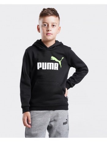 puma essentials big logo παιδική μπλούζα με κουκούλα