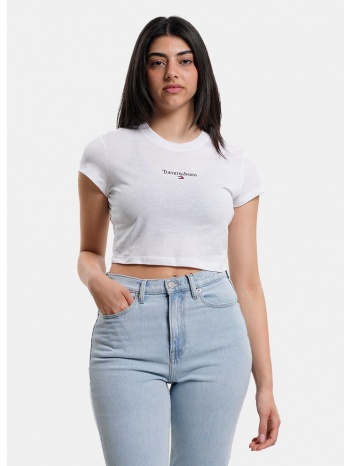 tommy jeans cropped essential γυναικείο t-shirt