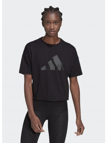 adidas performance train icons 3 bar logo γυναικείο t-shirt