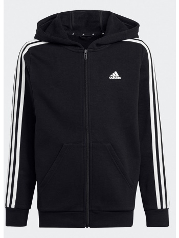 adidas essentials 3-stripes fleece full-zip hoodie
