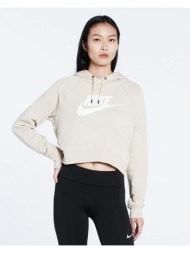 nike sportswear essential cropped γυναικεία μπλούζα με κουκούλα (9000080291_53707)
