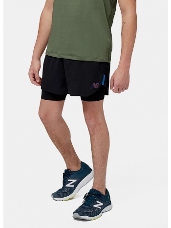 new balance q speed 5`` 2 in 1 ανδρικό σορτς