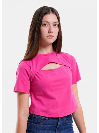 kendall & kylie w crop open cut t-shirt (9000149602_69368)