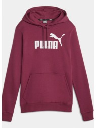 puma ess logo hoodie γυναικεία μπλούζα με κουκούλα (9000158954_71727)