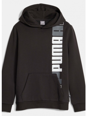 puma essentials logo lab fleece παιδική μπλούζα με κουκούλα