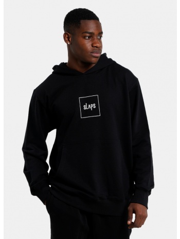 slaps hoodie with box logo ανδρική μπλούζα με κουκούλα