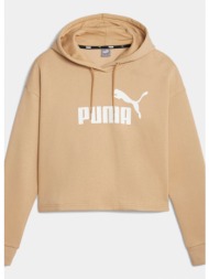 puma essential cropped logo γυναικεία μπλούζα με κουκούλα (9000159088_71717)