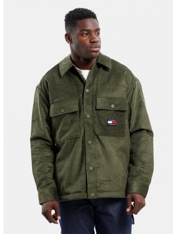 tommy jeans tjm sherpa lined cord overshirt
