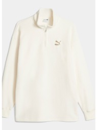 puma classics fleece half zip ανδρική μπλούζα φούτερ (9000158751_67436)