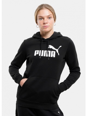 puma essentials logo γυναικεία μπλούζα με κουκούλα