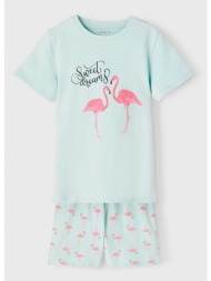 name it nkfnightset shorts flamingo παιδική πιτζάμα (9000101094_26591)