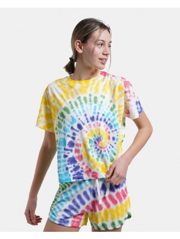 champion tie dye cropped γυναικείο t-shirt