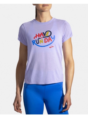 brooks distance graphic short sleeve γυναικείο running