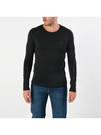tommy jeans long sleeved ribbed organic cotton t-shirt