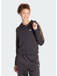 adidas sportswear essentials 3-stripes animal print relaxed hoodie (9000176962_63284)