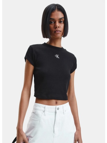 calvin klein ck rib cropped slim tee (9000182864_68372)
