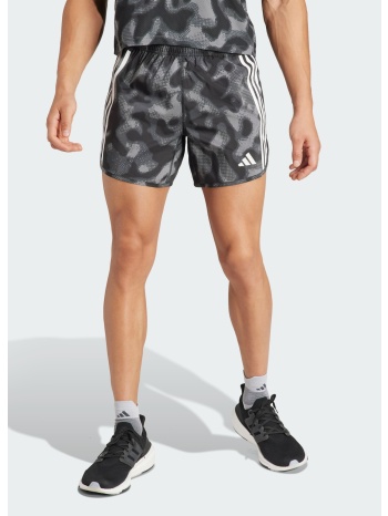 adidas own the run 3-stripes allover print shorts
