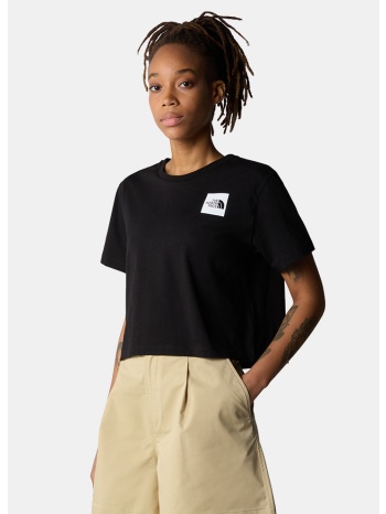 the north face w s/s cropped fine tee tnf blac