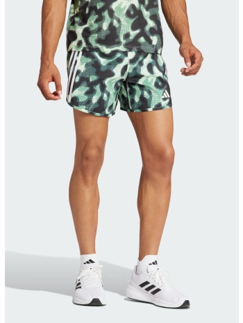 adidas own the run 3-stripes allover print shorts