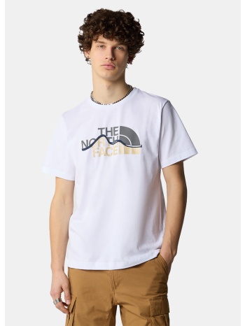 the north face m s/s mountain line tee tnf white