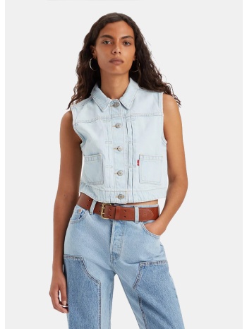 levi`s utility vest med indigo γυναικεία denim ζακέτα