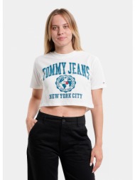 tommy jeans super crop college γυναικείο t-shirt (9000114525_6212)
