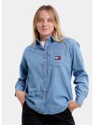 tommy jeans chambray badge boy γυναικείο πουκάμισο (9000114528_49170)