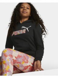 puma essentials+ bloom logo παιδική μπλούζα με κουκούλα (9000117766_22489)