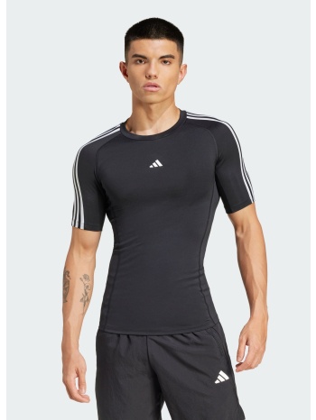 adidas techfit compression training 3-stripes tee