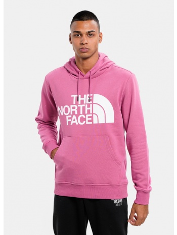 the north face m standard hoodie red violet