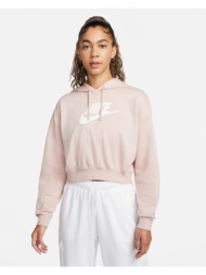 nike sportswear club fleece γυναικεία μπλούζα με κουκούλα (9000110813_53618)