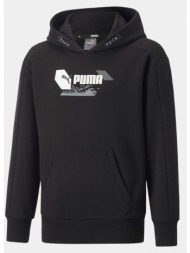 puma alpha hoodie παιδική μπλούζα με κουκούλα (9000117734_22489)