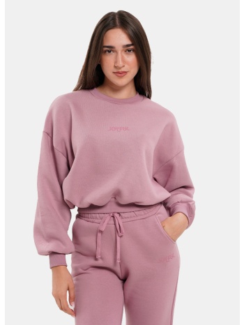 target loose crop crewneck fleece `joyful`