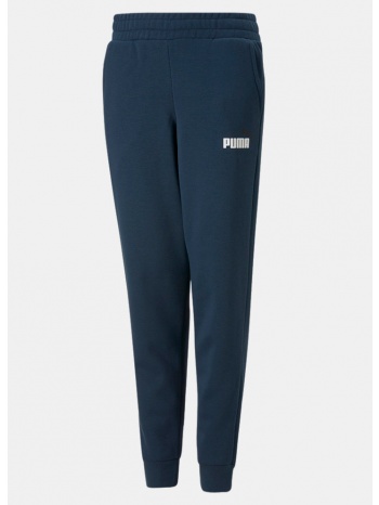 puma essential + 2 col logo pants fleece παιδικό παντελόνι