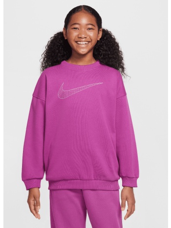 nike g nsw club flc os crew shne (9000190395_78860)