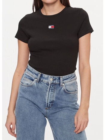 tommy jeans tjw slim badge rib tee (9000197973_1469)