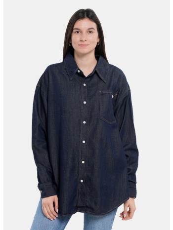 calvin klein oversized ls denim shirt (9000211680_72045)