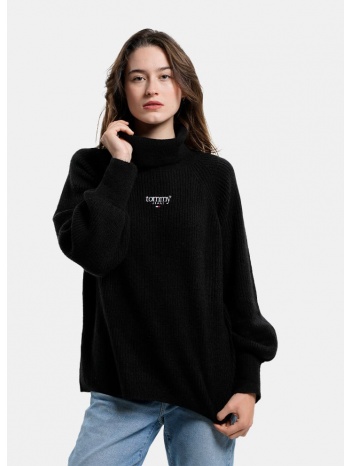 tommy jeans rib-knit turtleneck γυναικεία μπλούζα πουλόβερ