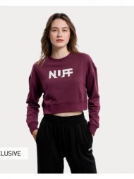 nuff graphic crop γυναικεία μπλούζα φούτερ (9000108382_11967)