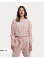 nuff graphic crop γυναικεία μπλούζα φούτερ (9000108383_26471)