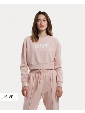 nuff graphic crop γυναικεία μπλούζα φούτερ
