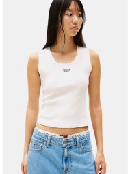 tommy jeans tjw slim script rib tank top (9000226047_59009)
